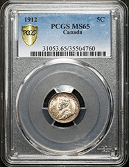 1912 5 Cents MS65